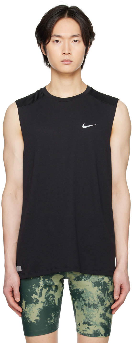 Nike Rise 365 Dri-fit Running Tank Top In Black/reflective Silver