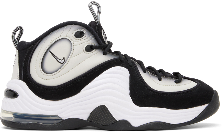 Nike: Black & White Air Penny II Sneakers | SSENSE Canada