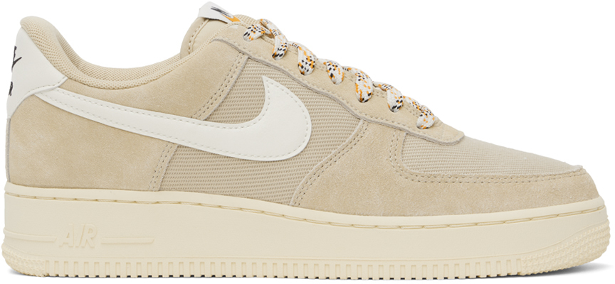 Nike Air Force 1 '07 Lv8 Suede And Canvas Sneakers In Rattan/sail