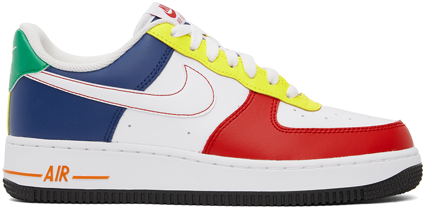 Shop Nike Multicolor Airforce 1 '07 Lv8 Sneakers In University Red/white
