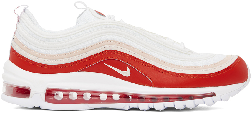 White & Red Air Max 97 Sneakers