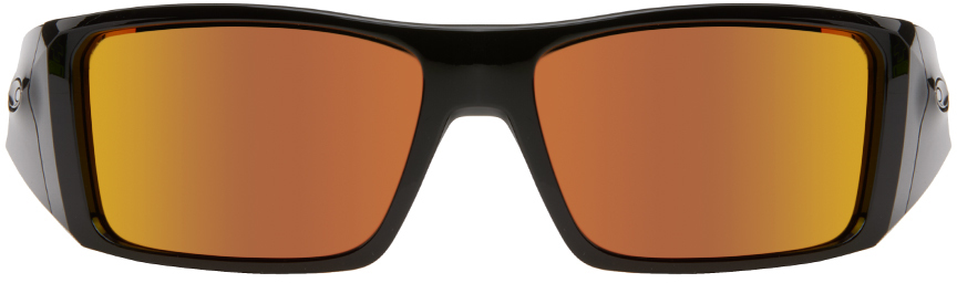 Oakley Black Heliostat Sunglasses In Polarized Black