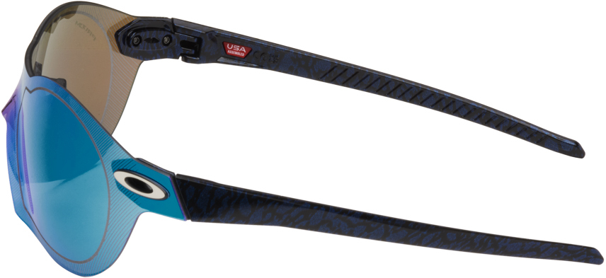 Oakley logo-print blue-tinted Sunglasses - Farfetch