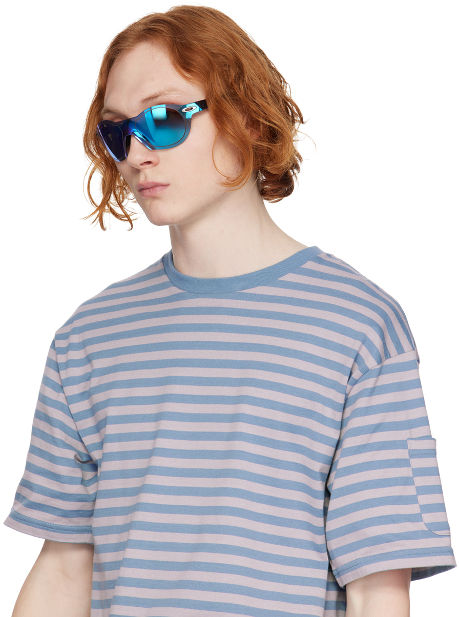 Oakley logo-print blue-tinted Sunglasses - Farfetch