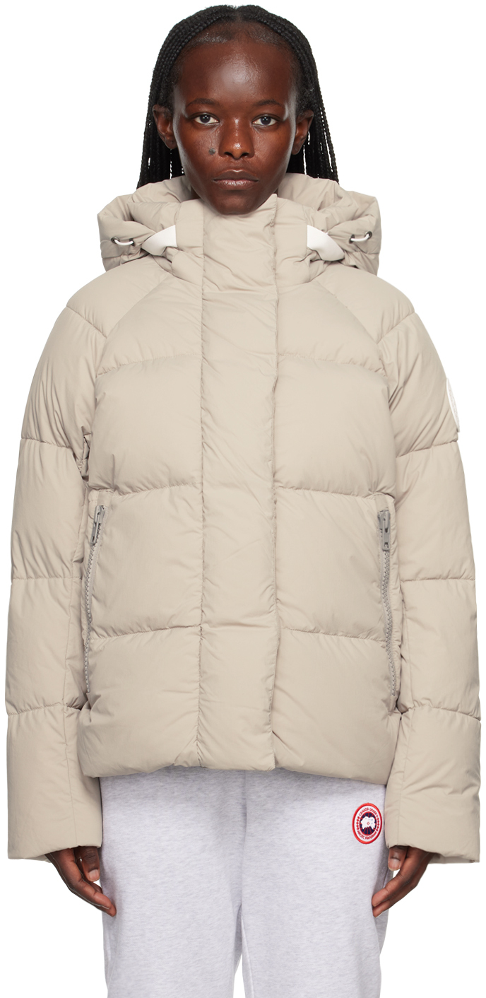 Canada Goose Taupe Junction Down Jacket In 432 Limestone