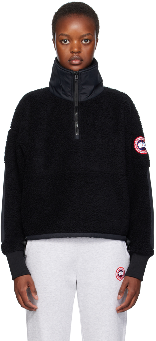 Canada Goose Black Half-zip Sweatshirt In 61 Black