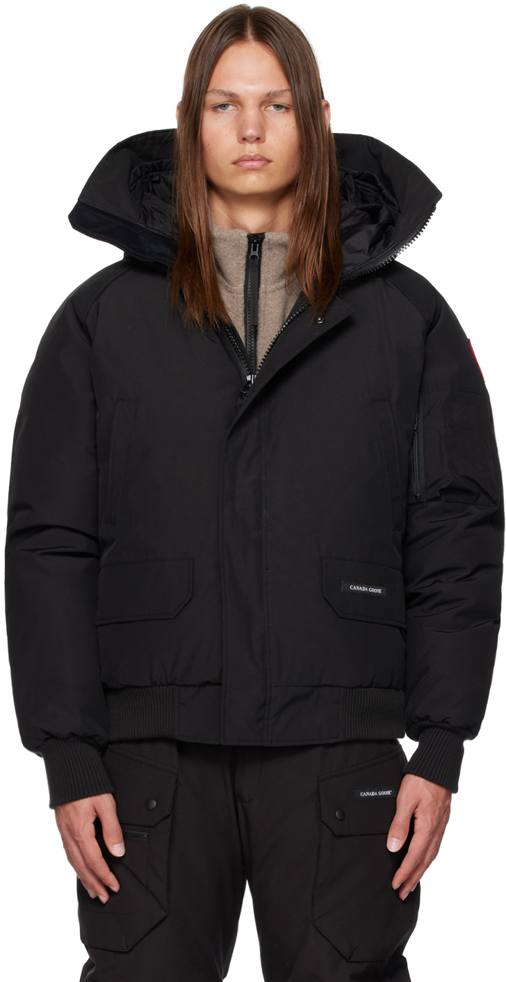 Canada Goose: Black Chilliwack Down Jacket | SSENSE Canada