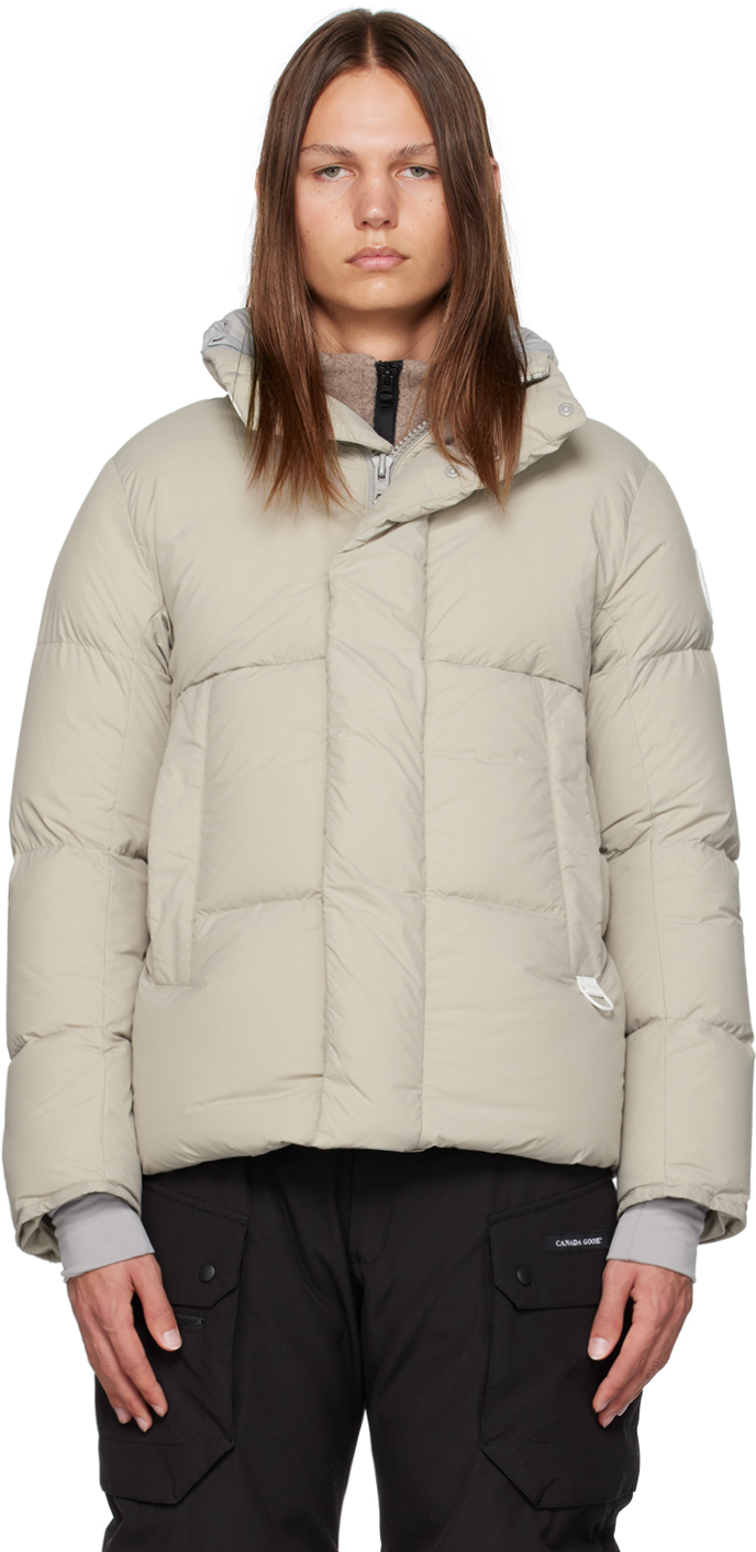 Canada Goose Taupe Everett Down Jacket In Limestone