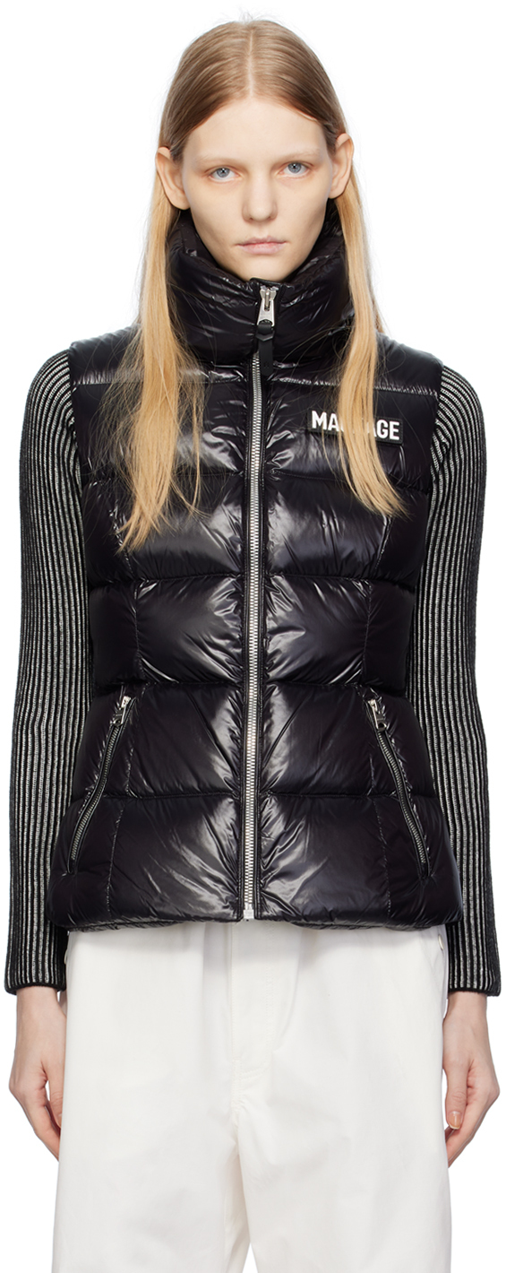 MACKAGE: Black Chaya Down Vest | SSENSE