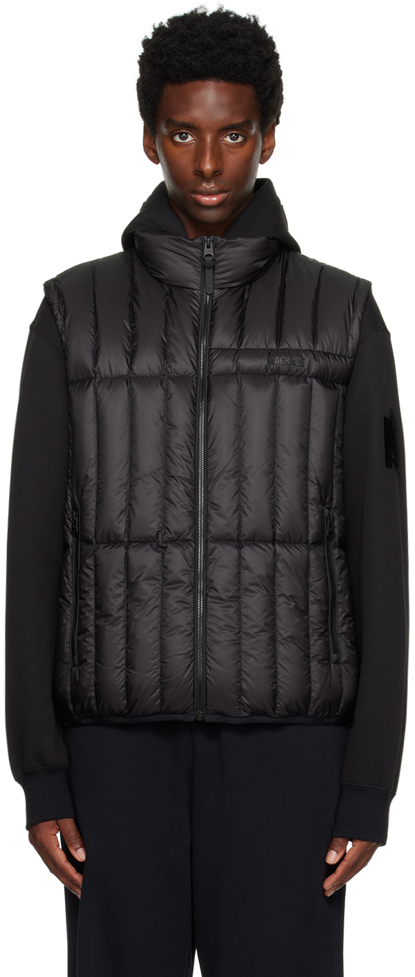 Black Patrick Down Vest by MACKAGE on Sale