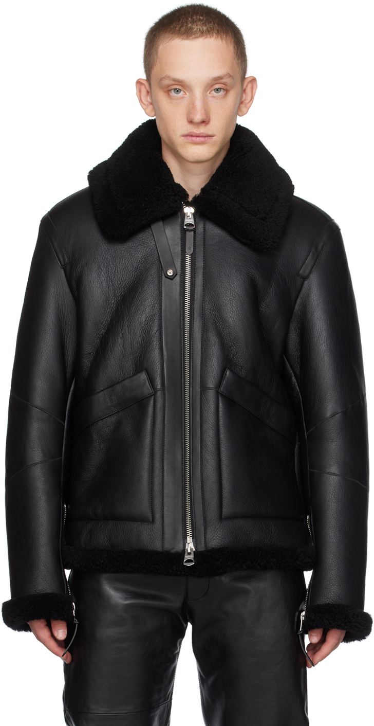 MACKAGE: Black Kristian Leather Jacket | SSENSE