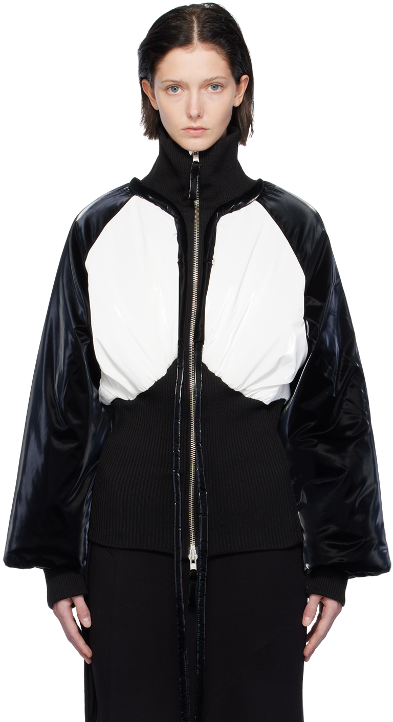 Ottolinger Black & White Paneled Jacket In Black/white