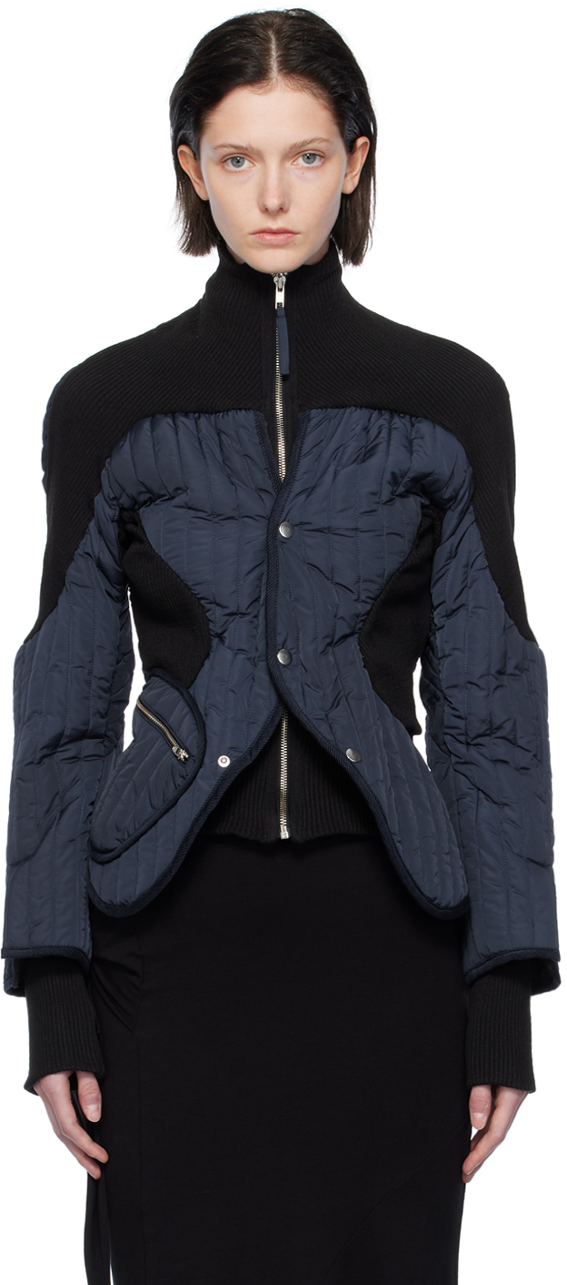 Ottolinger Quilted Silhouette Jacket In Blablu
