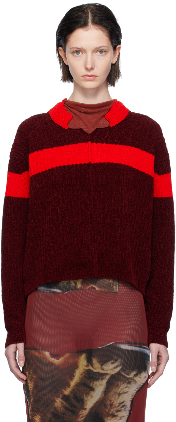 Ottolinger Burgundy Striped Sweater