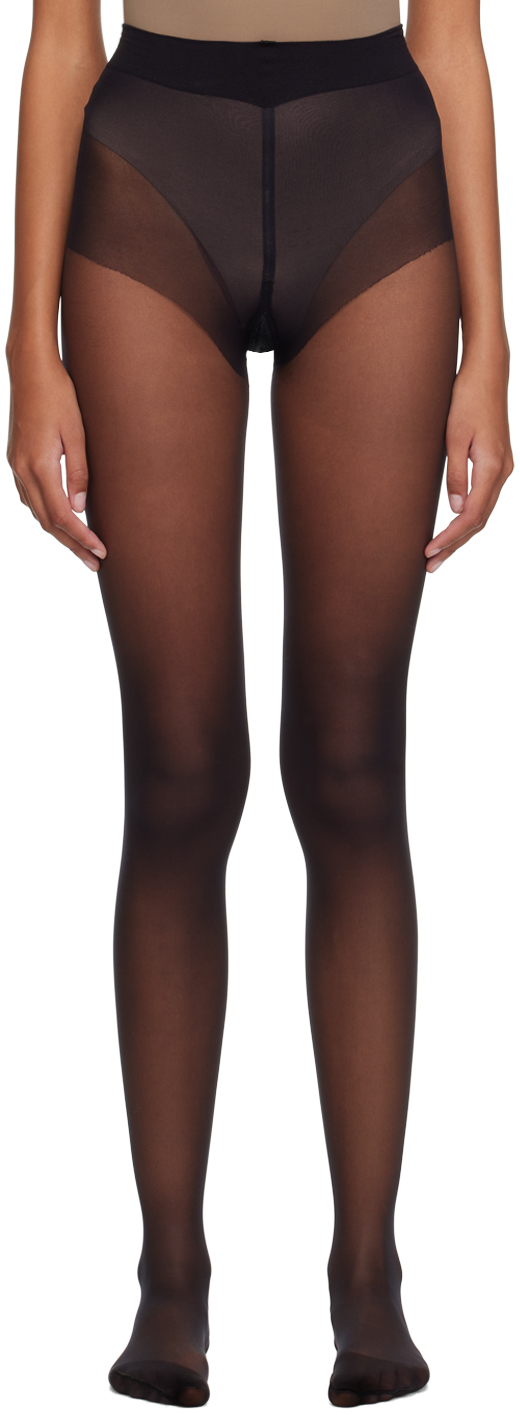 Shop Wolford Black Pure 10 Tights In 7005 Black