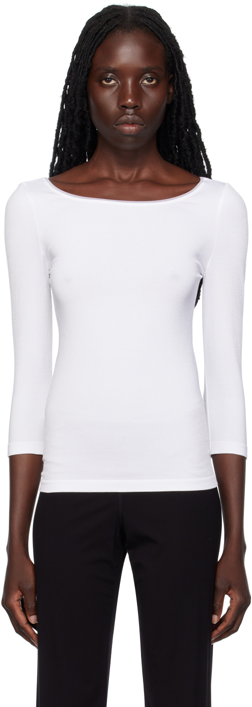 Wolford Aurora Long Sleeve T-shirt In White