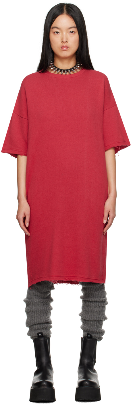 R13: Red Elongated Midi Dress | SSENSE