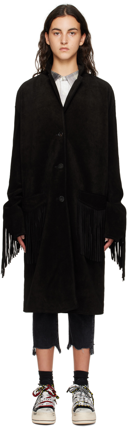 Black Fringe Coat