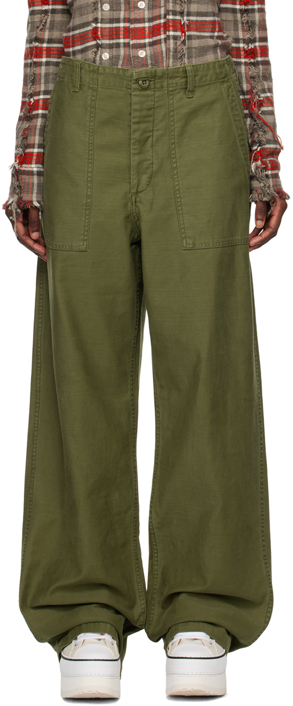 Shop R13 Khaki Utility Trousers In Olive