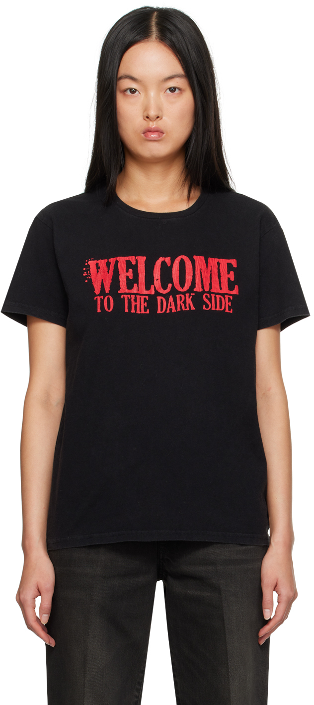 R13 Welcome To The Dark Side Boy T-shirt In Black