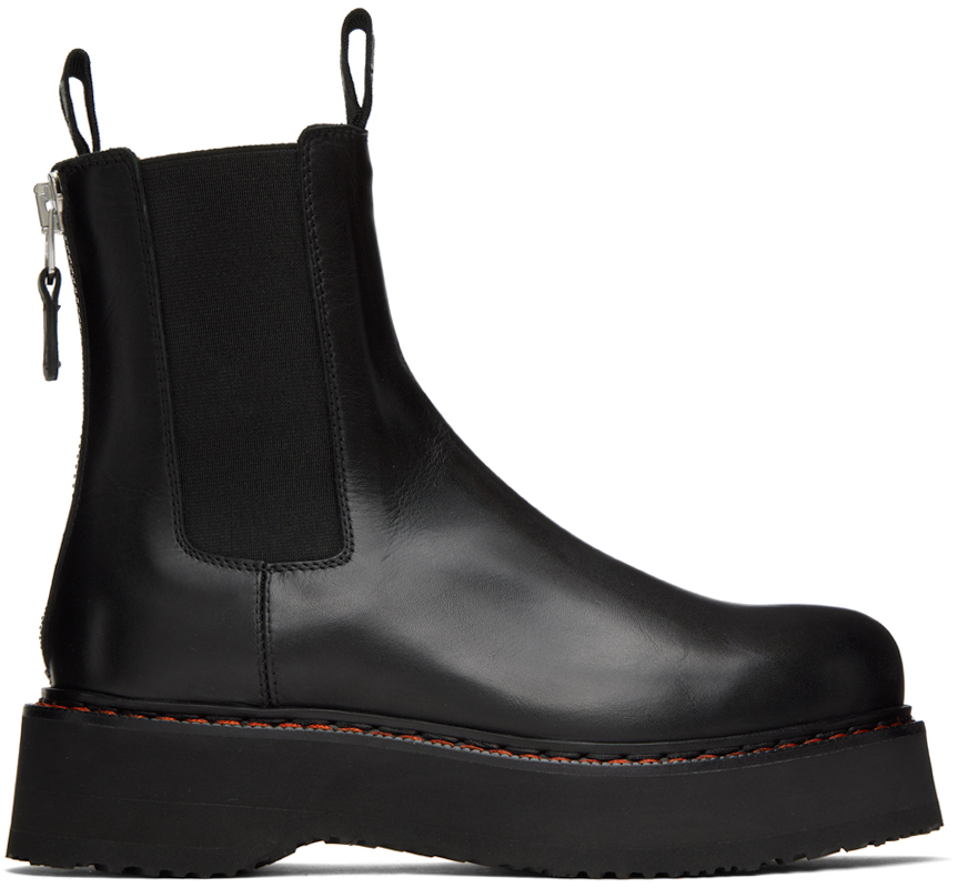 Bottes Plateformes YRU Desert Noires - Taille 39 EU / 8 UK - Occasion, Style Combat Boots