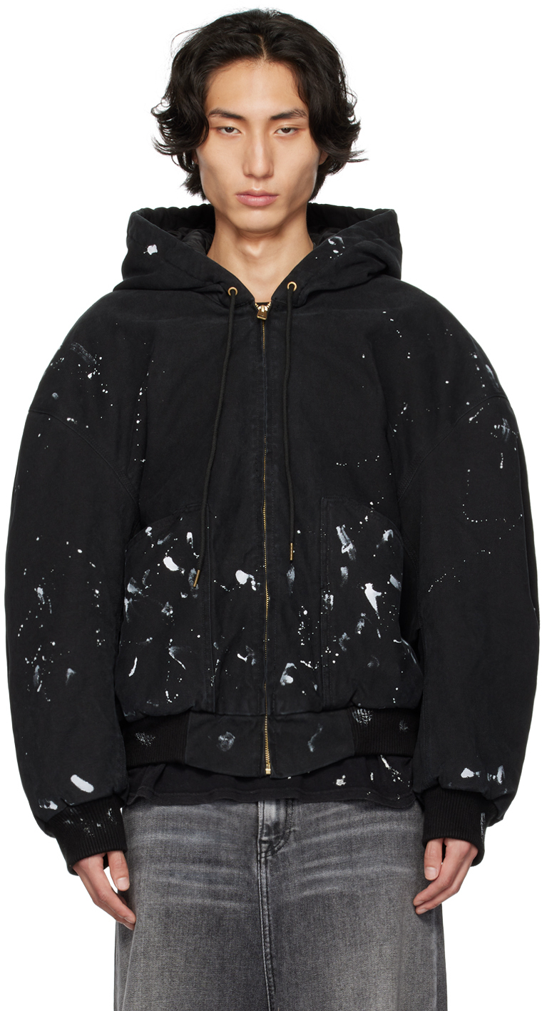 R13 BLACK SEAMLESS WORKWEAR JACKET