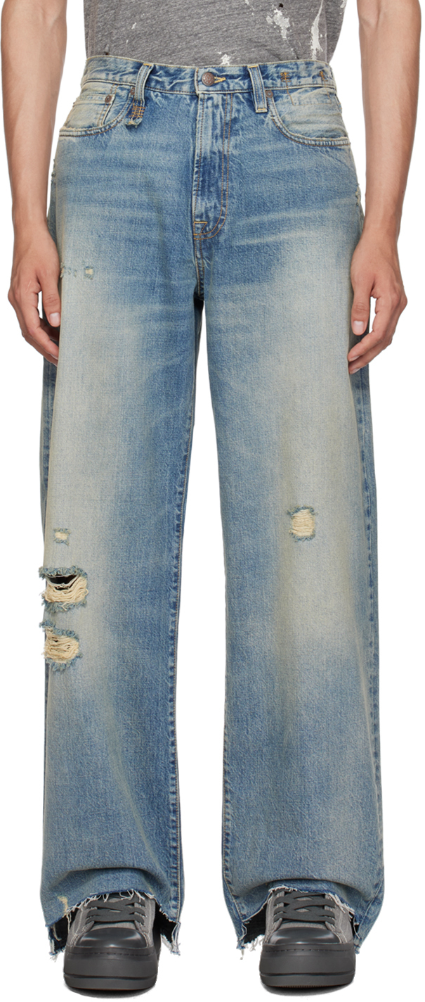 R13 Blue D'arcy Jeans In Hester Blue