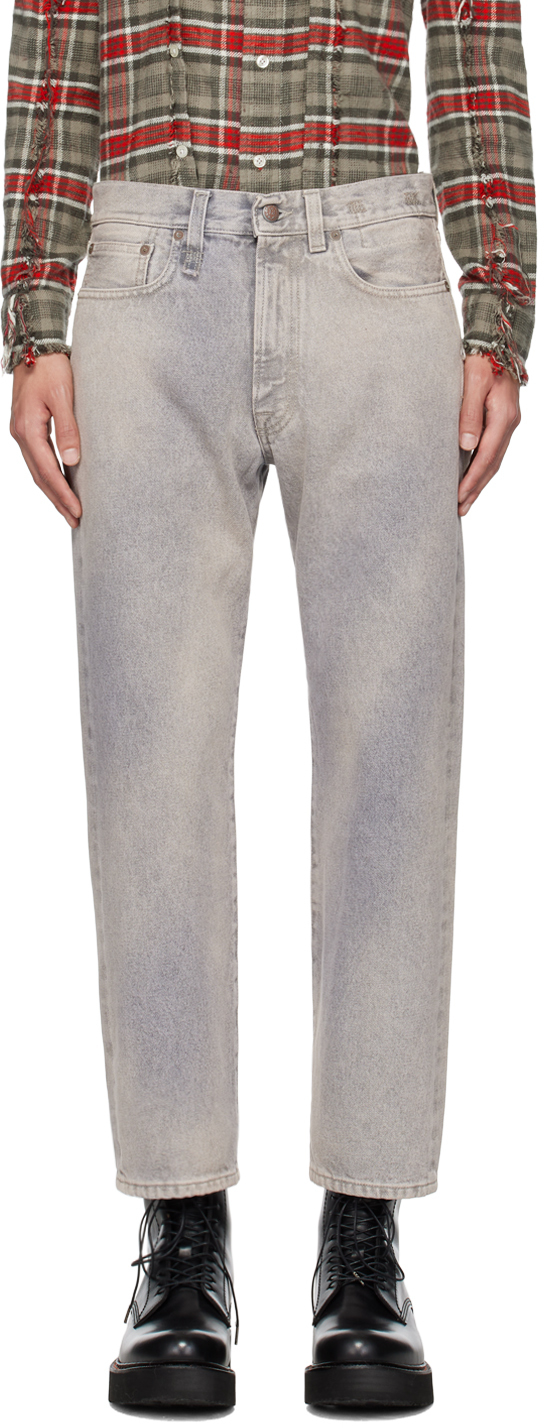 R13 Gray Boyfriend Jeans In Sunfade Mauve