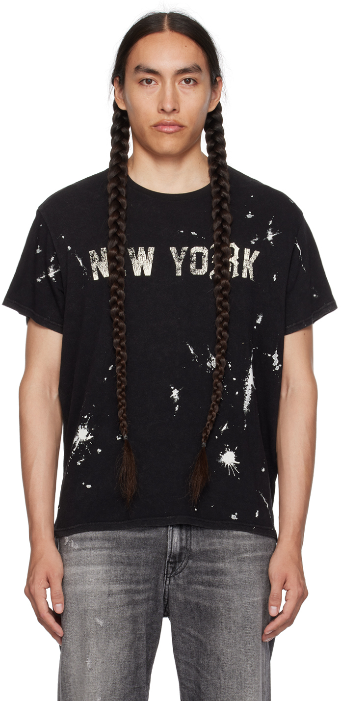 Black New York T Shirt by R13 on Sale