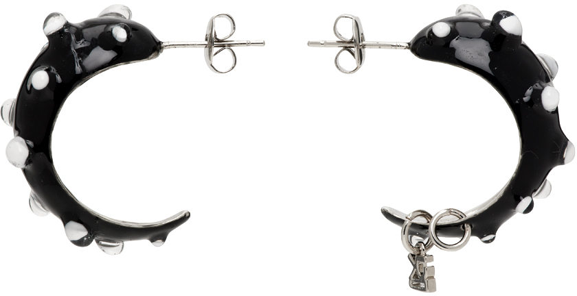 J.kim Black & White Kuzmuncho Earrings In Black/silver