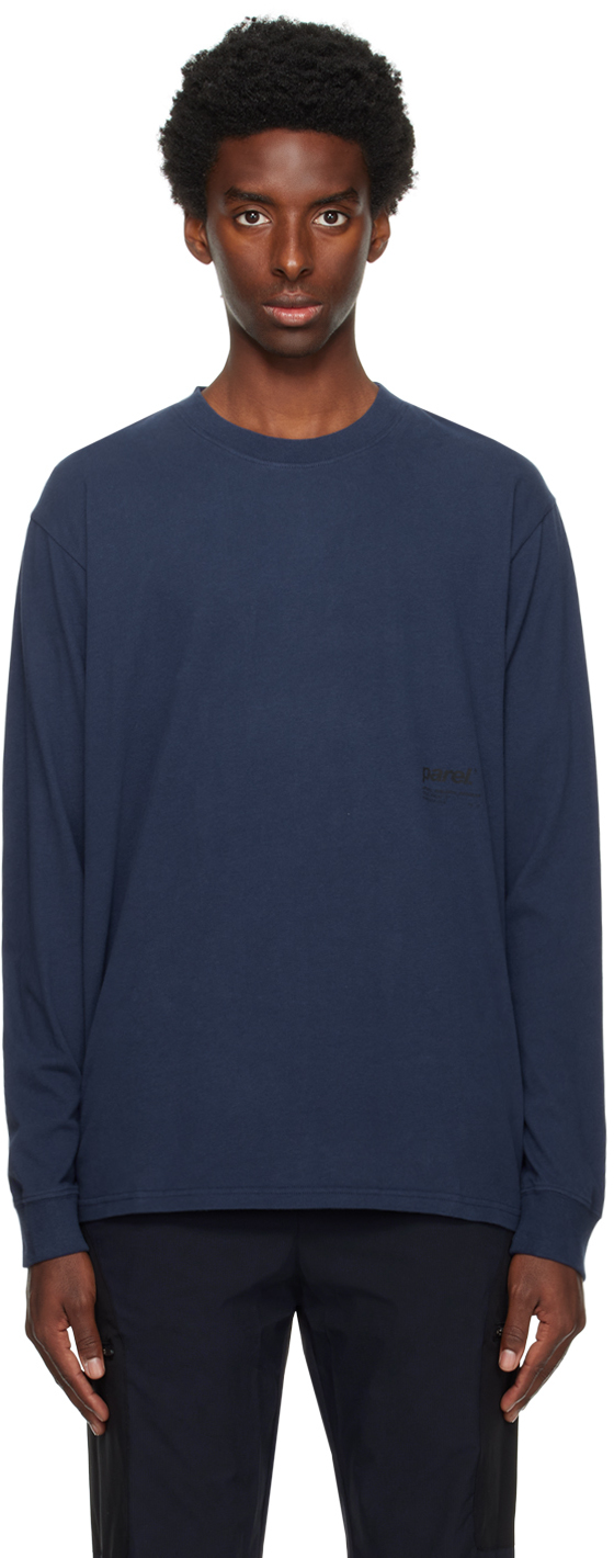 Parel Studios Navy Bp Long Sleeve T-shirt In Navy Blue