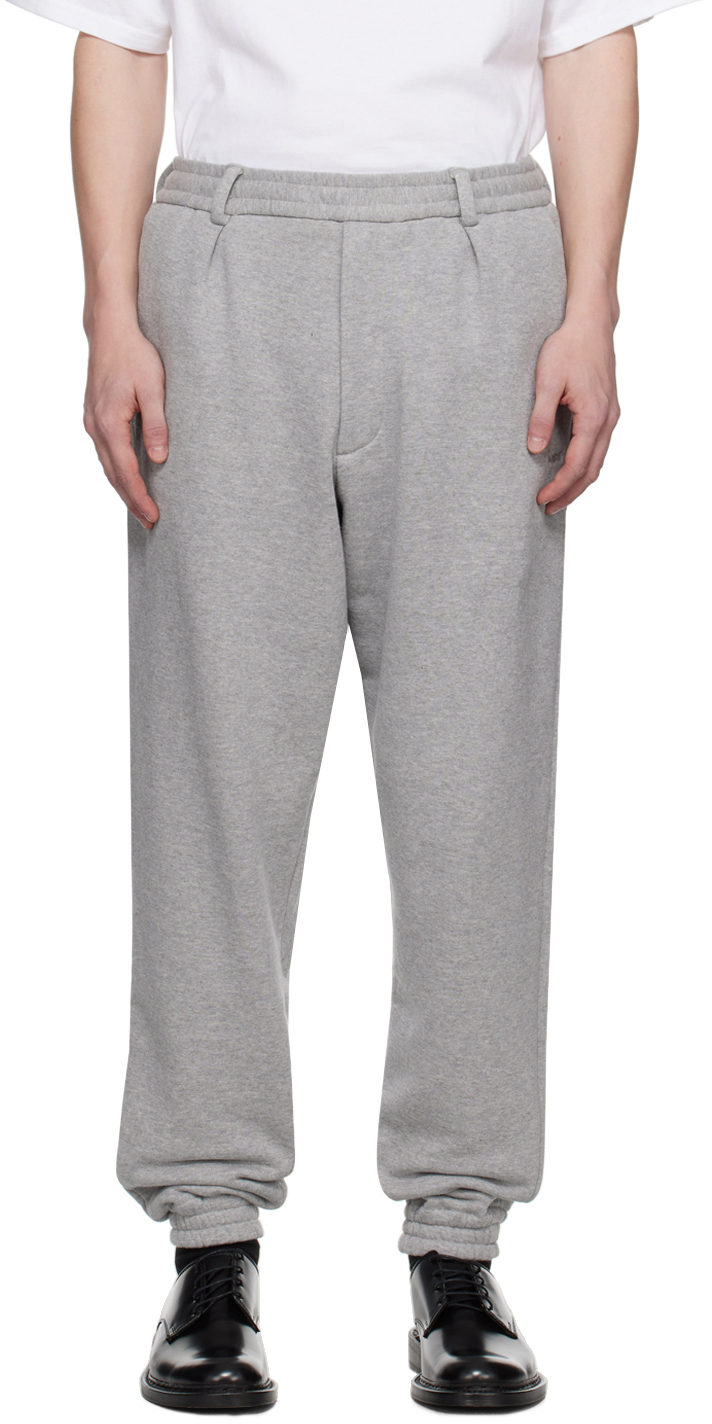 Lownn Grey Elasticized Sweatpants In Grey