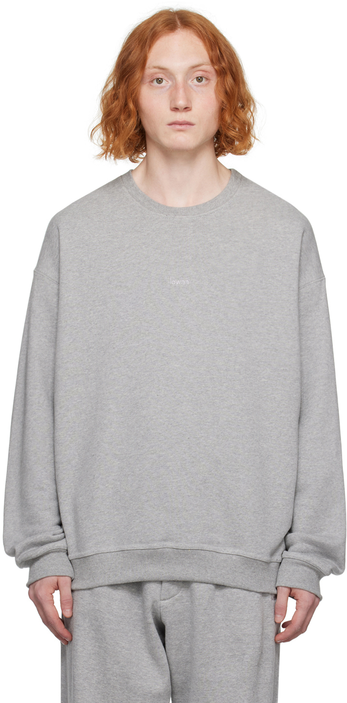 Gray Crewneck Sweatshirt by Lownn on Sale