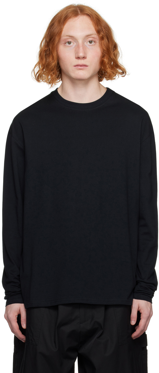 Black Crewneck Long Sleeve T-Shirt