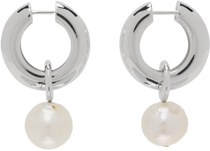 Agmes Silver Josephine Earrings In Metallic