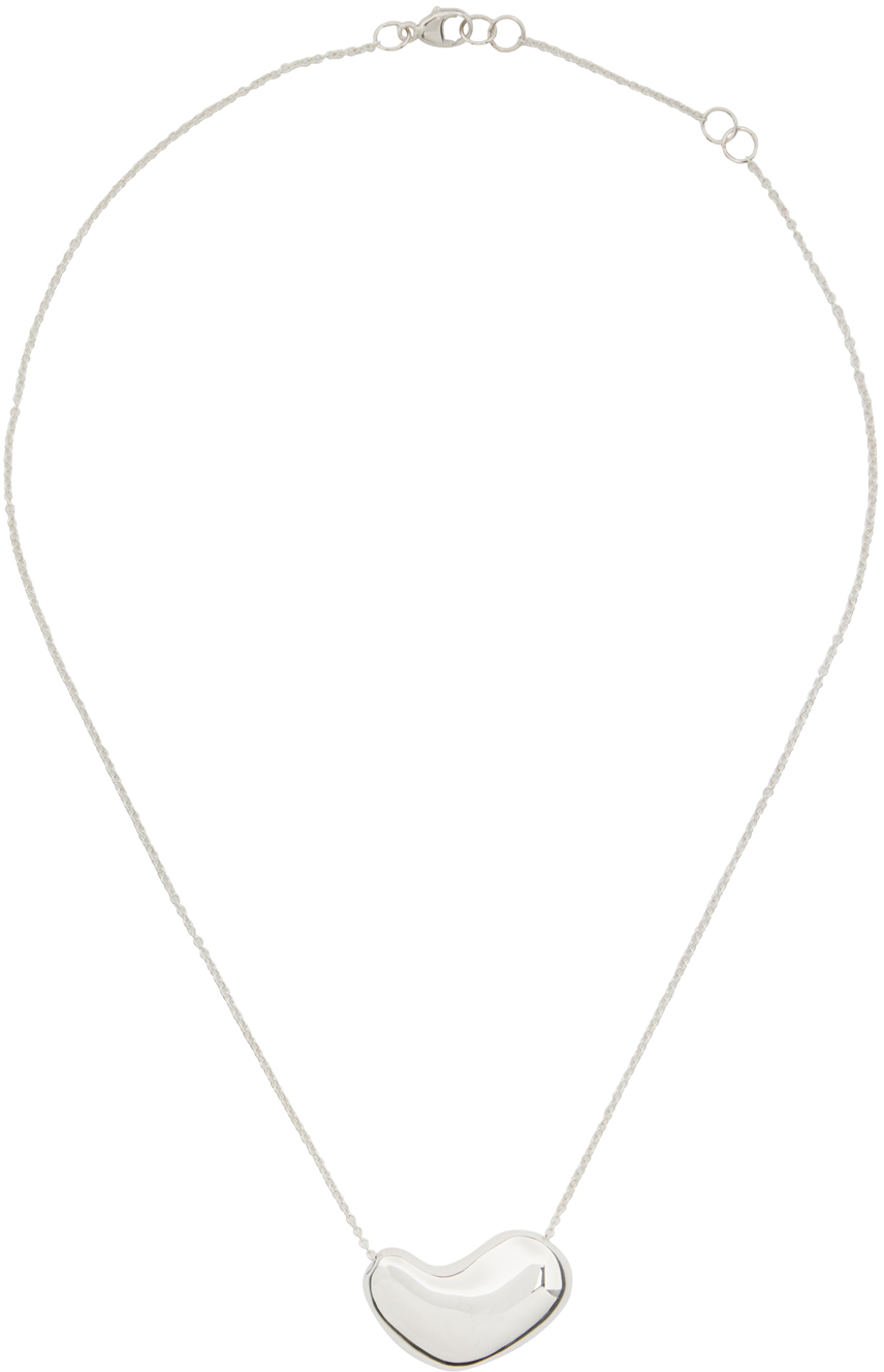 Agmes Silver Small Sculpted Heart Pendant Necklace In Gold