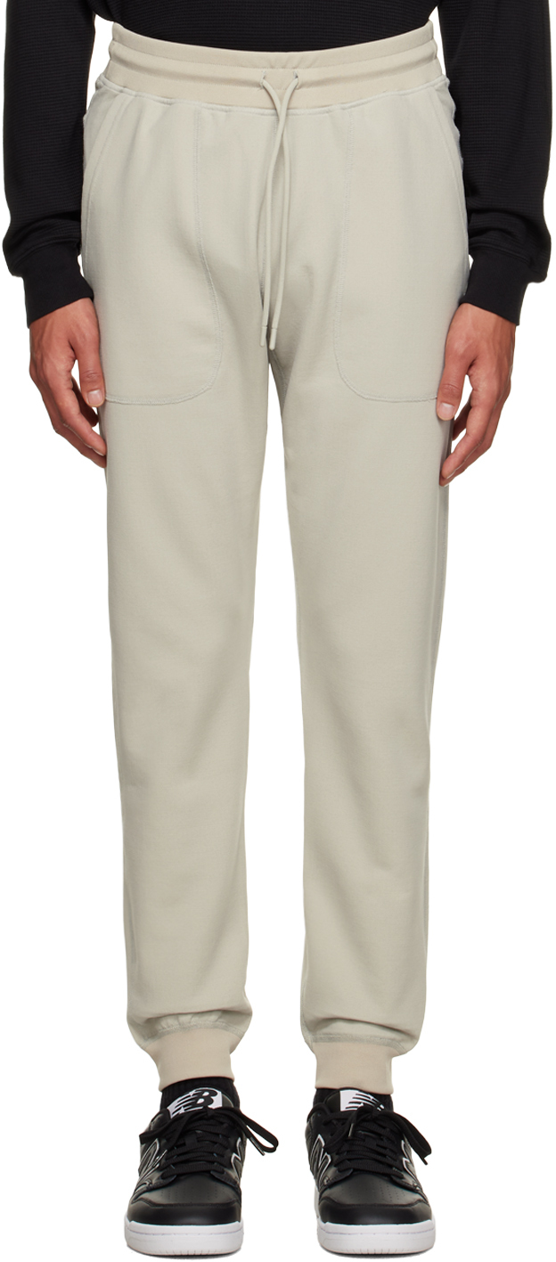 Reigning Champ Gray Slim Fit Sweatpants In Sandstone