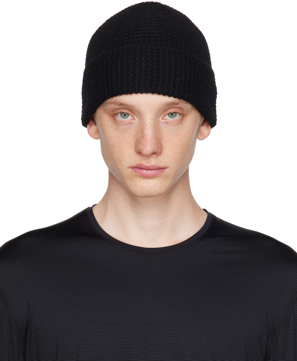 Reigning Champ Black Waffle Beanie