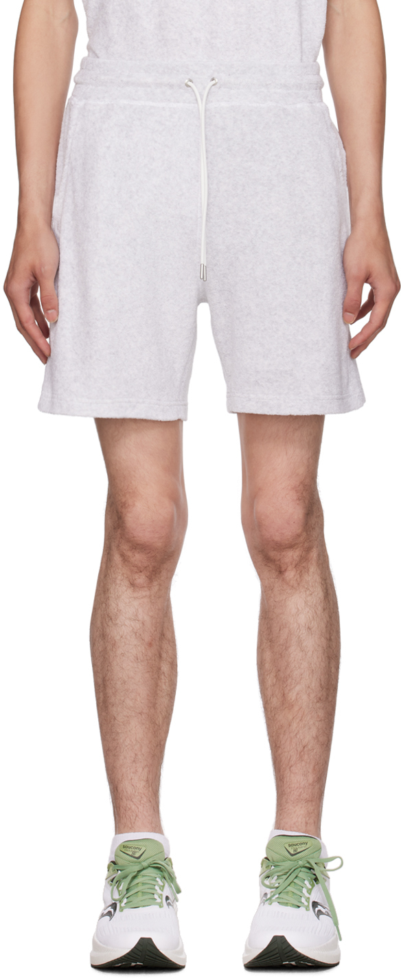 Reigning Champ Gray Drawstring Shorts In Bleached Heather