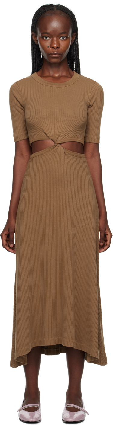 Brown Nicola Midi Dress