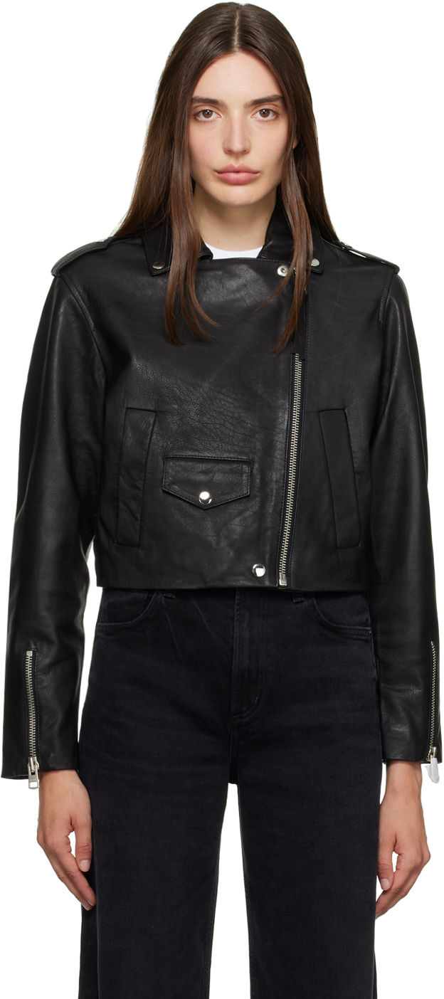 Citizens Of Humanity Black Aria Leather Jacket