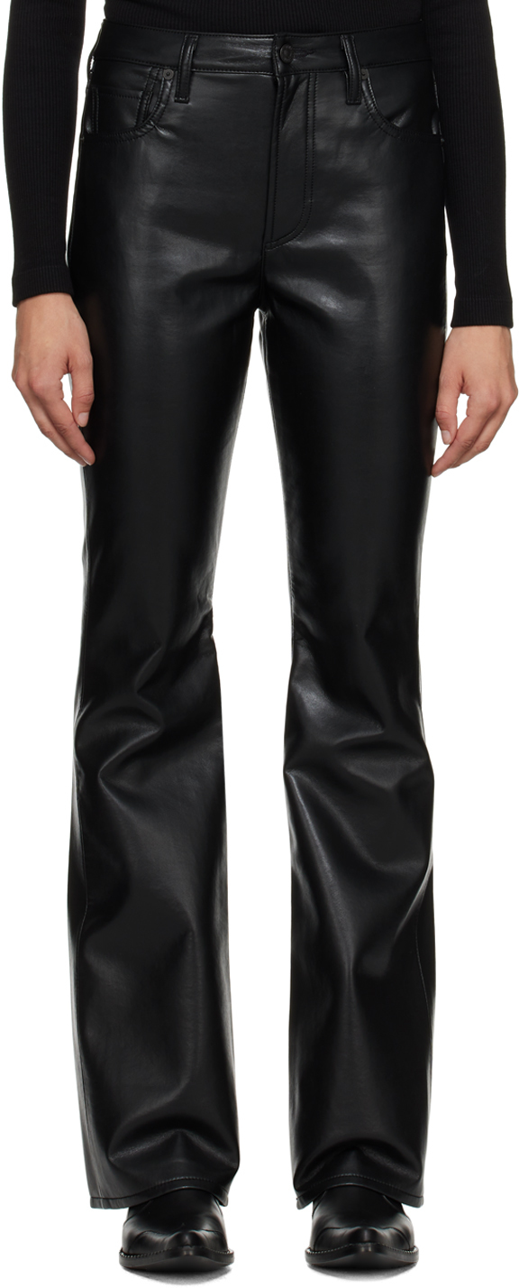 Shop Citizens Of Humanity Black Lilah Leather Pants