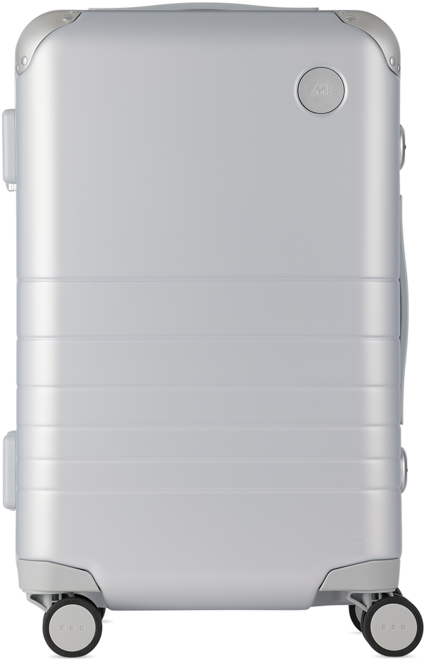 Monos Silver Hybrid CarryOn Suitcase SSENSE