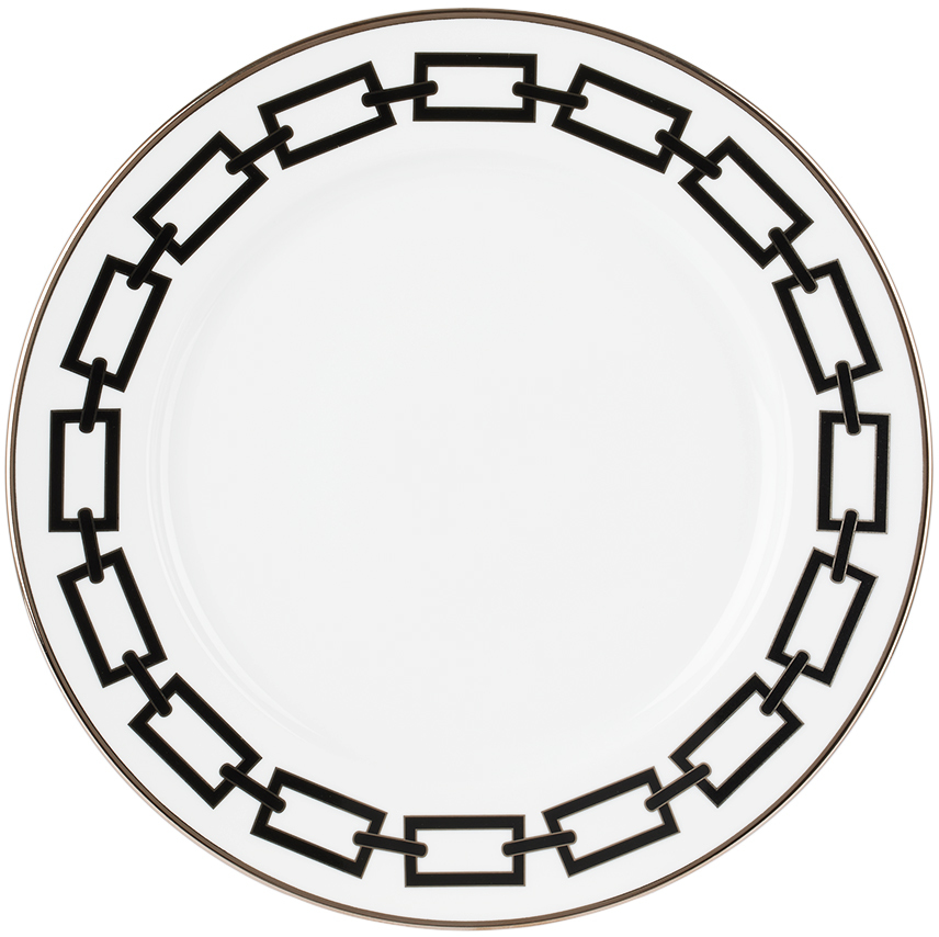 Ginori 1735 White & Black Catene Dinner Plate In G00125500