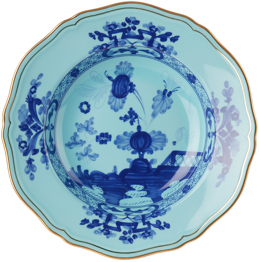 Shop Ginori 1735 Blue Oriente Italiano Soup Plate In G00124300