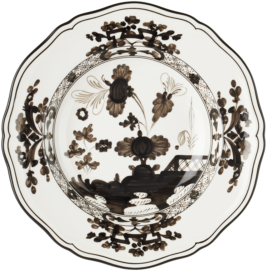 Ginori 1735 White Oriente Italiano Soup Plate In G00124000