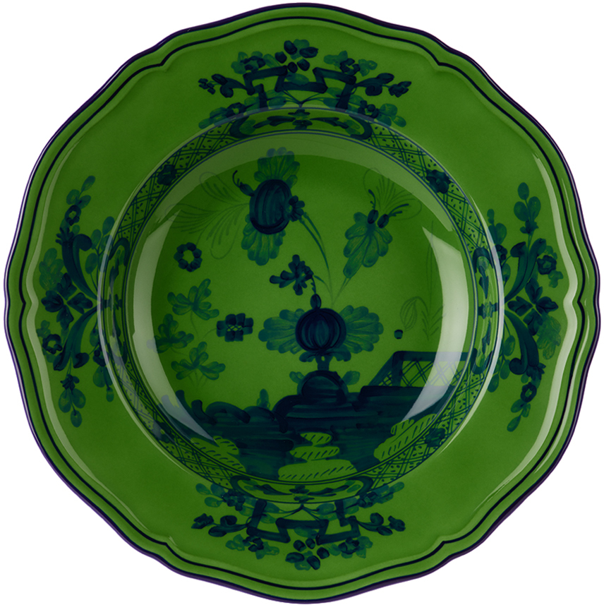 Ginori 1735 Green Oriente Italiano Soup Plate In G00123600