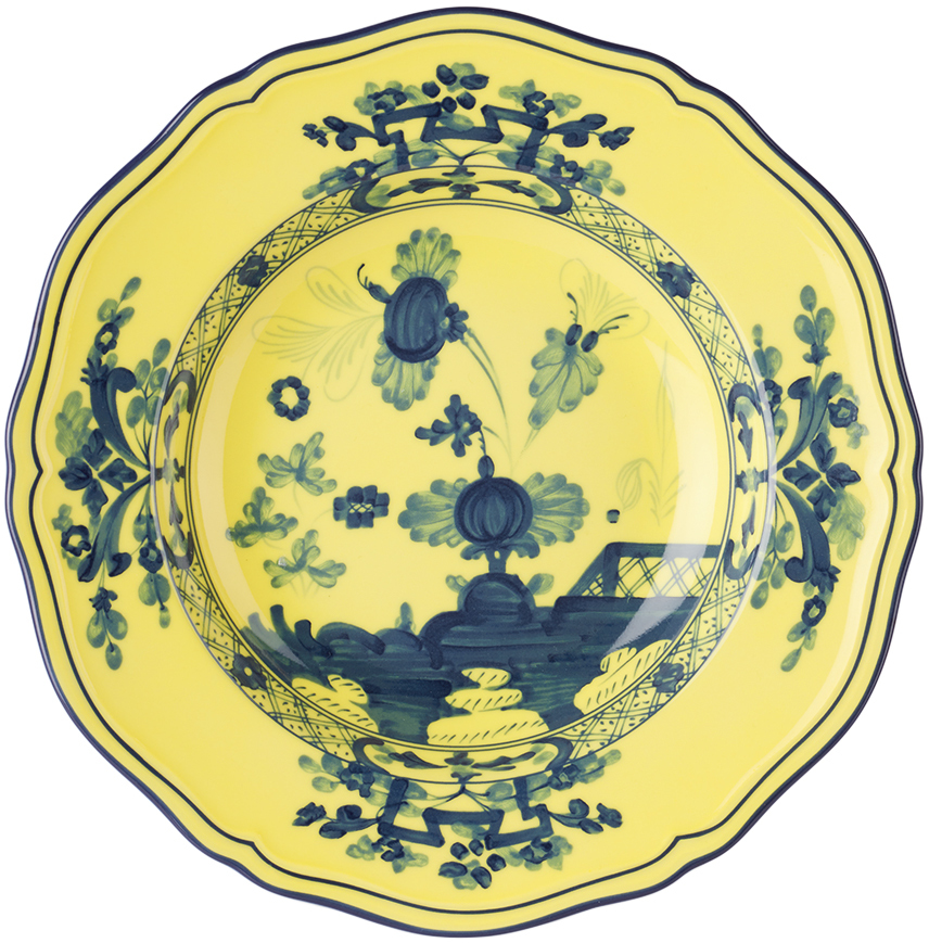 Ginori 1735 Yellow Oriente Italiano Soup Plate In G00123900