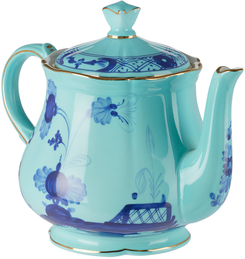 Ginori 1735 Blue Oriente Italiano Teapot In G00124300