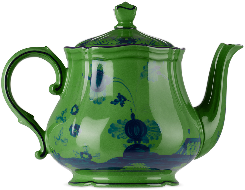 Ginori 1735 Green Oriente Italiano Teapot In G00123600
